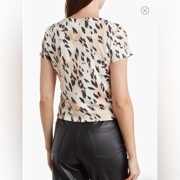 TRUTH Cheetah Print Crop Shirt Small - Picture 2 of 5